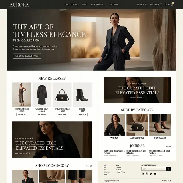 Desain Website Premium Retail Brand & Butik