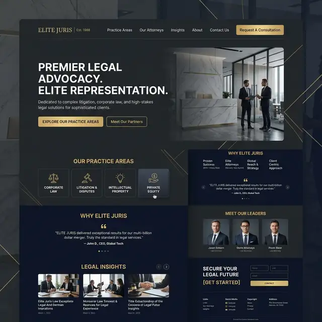 Desain Website Premium Firma Hukum & Corporate